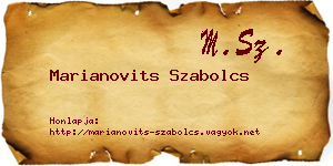Marianovits Szabolcs névjegykártya