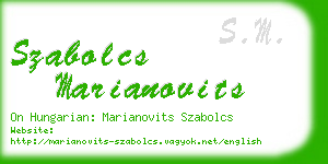 szabolcs marianovits business card